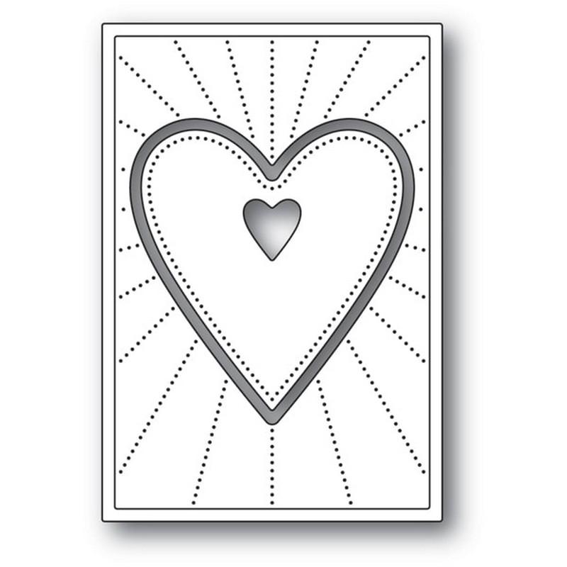 Poppystamps - Dies - Deco Shining Heart