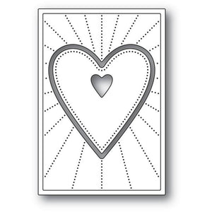 Poppystamps - Dies - Deco Shining Heart