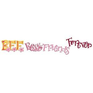 Sizzix Sizzlits Decorative Strip Die - Phrase, Best Friends Forever