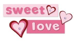 Sizzix Bigz Die - Phrase, Sweet & Love w/Hearts