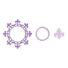 Sizzix Framelits Die Set 3PK - Frame, Circle w/Fleur de Lis Edging