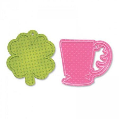 Sizzix Bigz Die w/Bonus Textured Impressions - Cup & Clover Tags