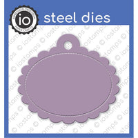 Impression Obsession - Dies - DIE1196-P Scalloped Oval Tag