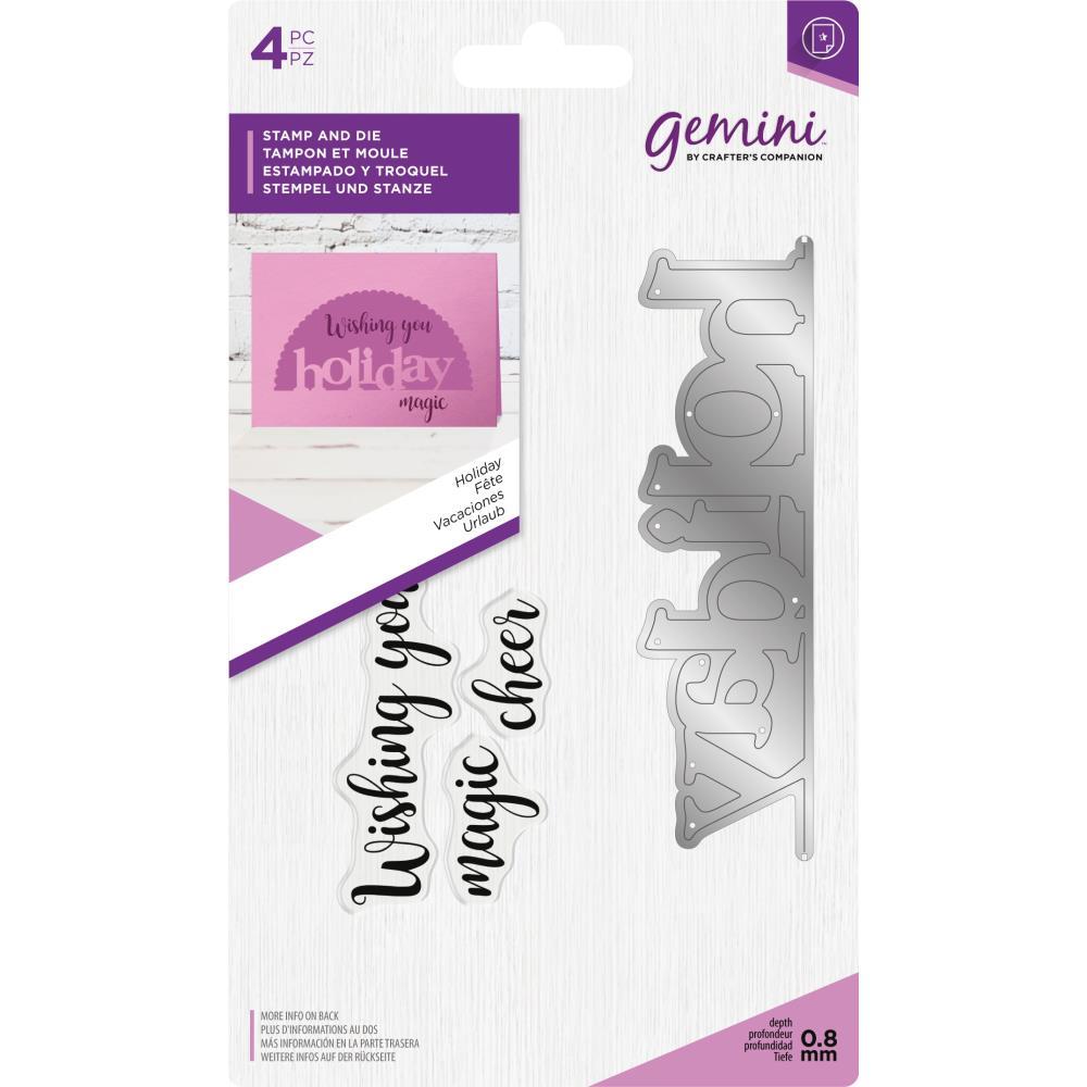 Gemini - Word Edge'Ables Stamp & Die - Holiday