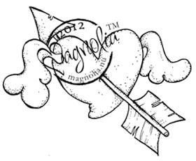 Magnolia Stamps - With Love Collection - Flying Heart #1141